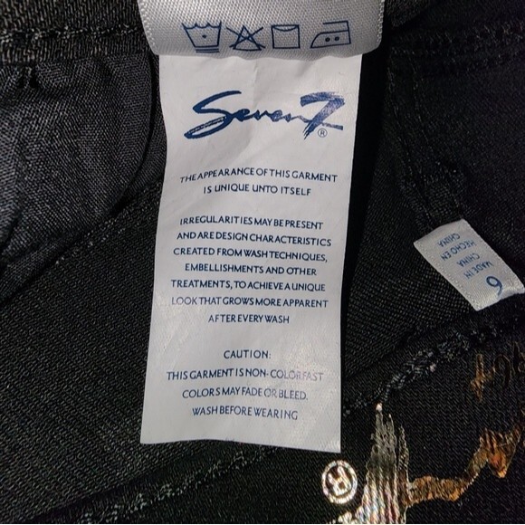 Seven7 Black Super Soft Stretch Rolled Cuff Sunset Bermuda Shorts Size 6 - Picture 11 of 11